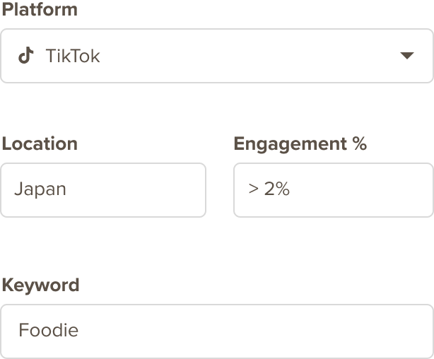 tiktok influencer search filters