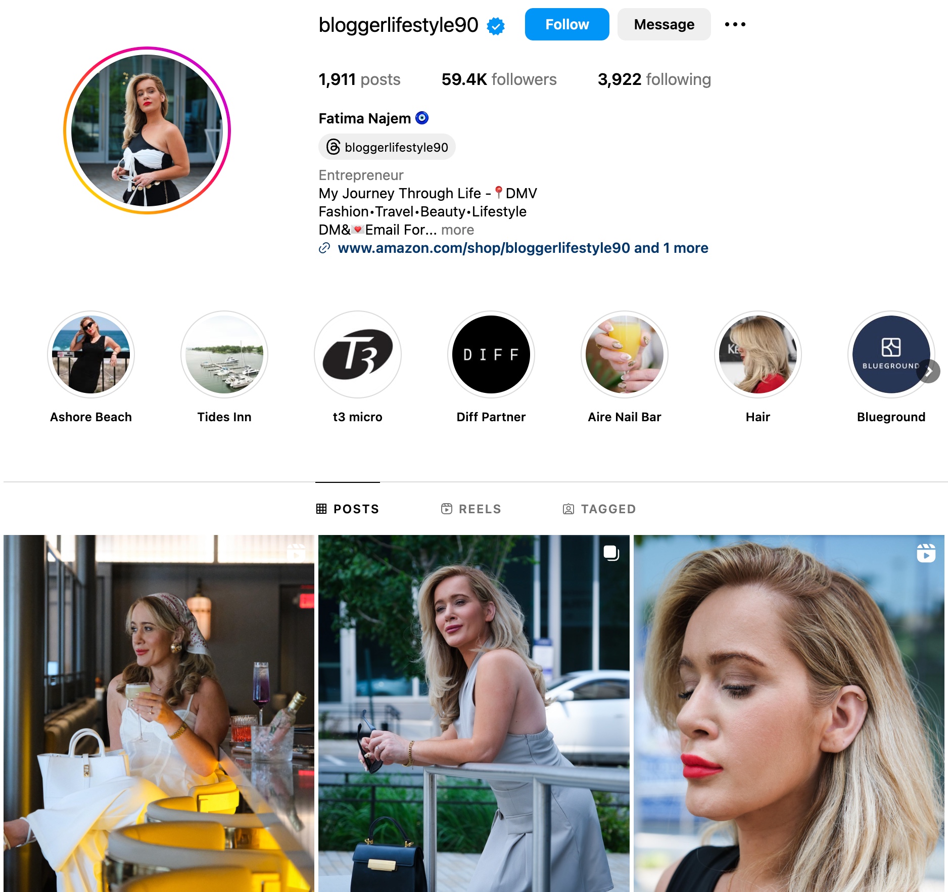 Fatima Najem Instagram Profile