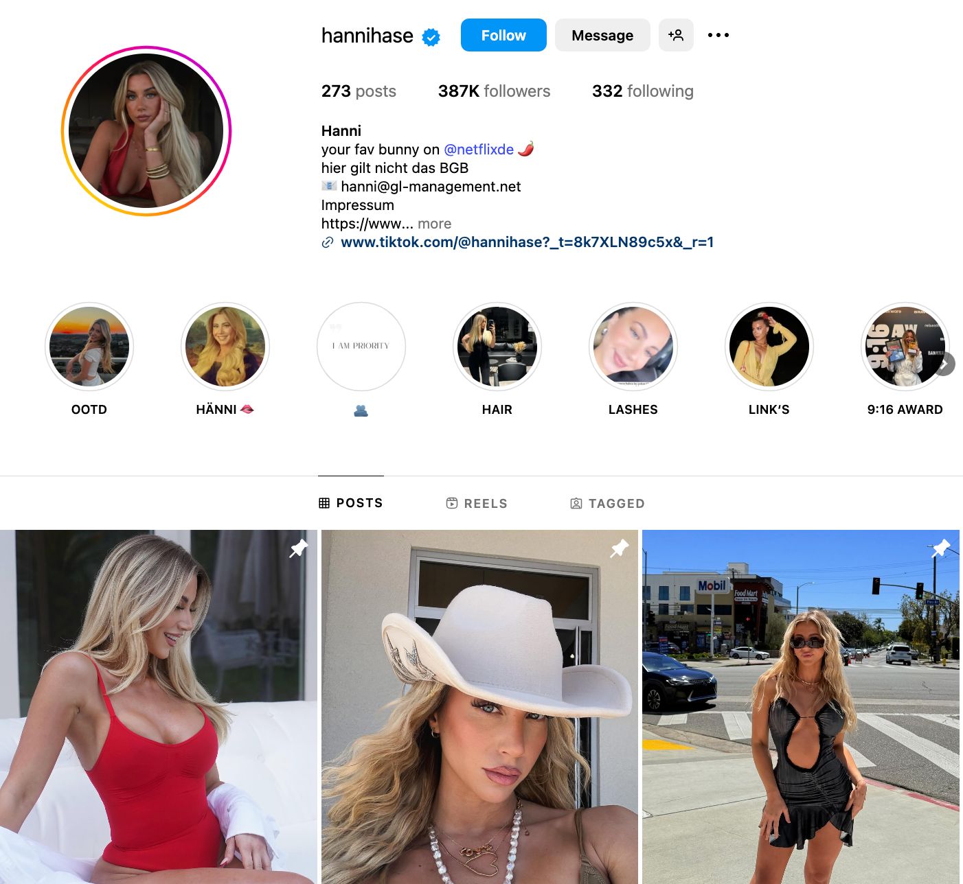 Hanni Instagram Profile