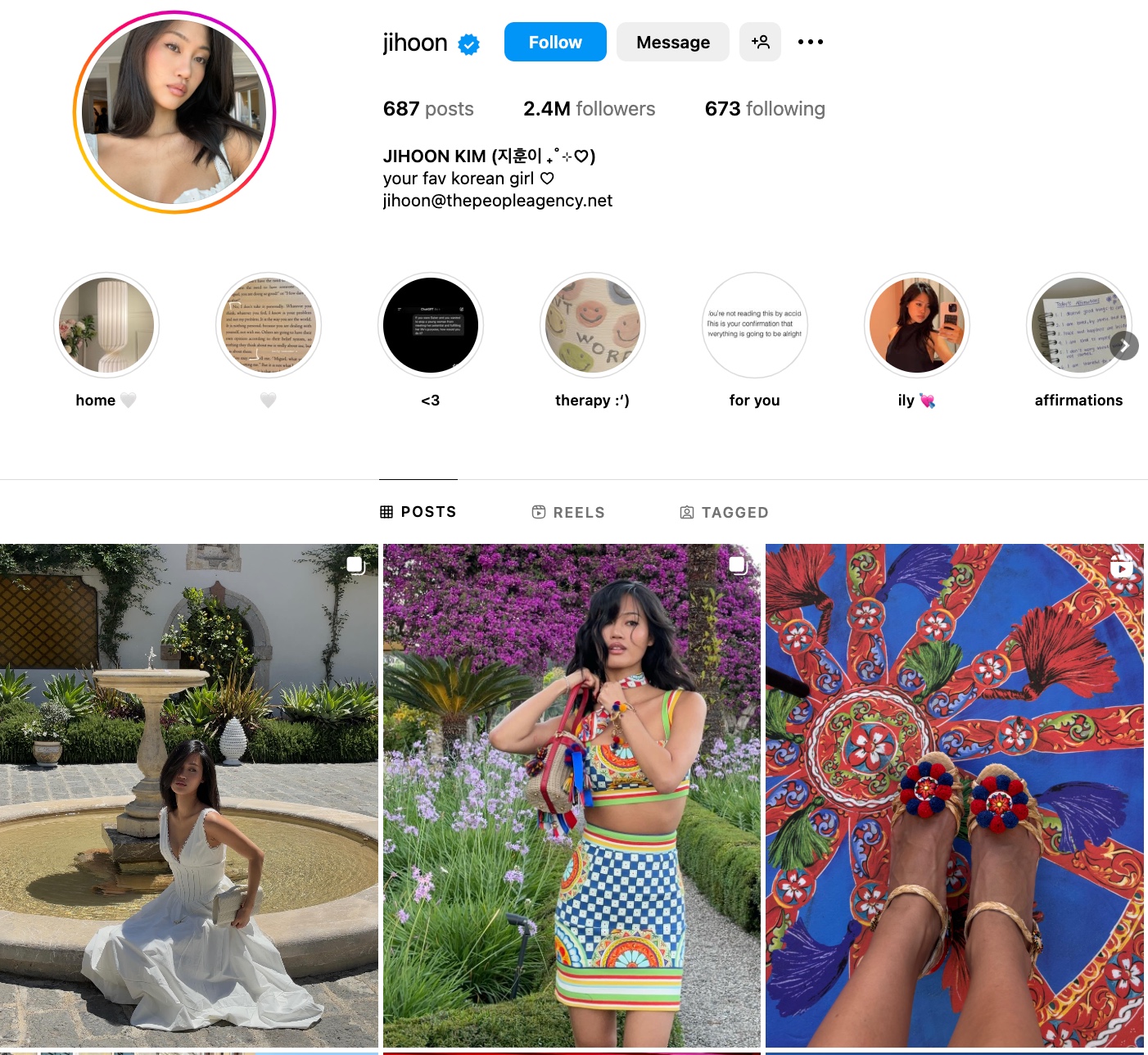 Jihoon Kim Instagram Profile